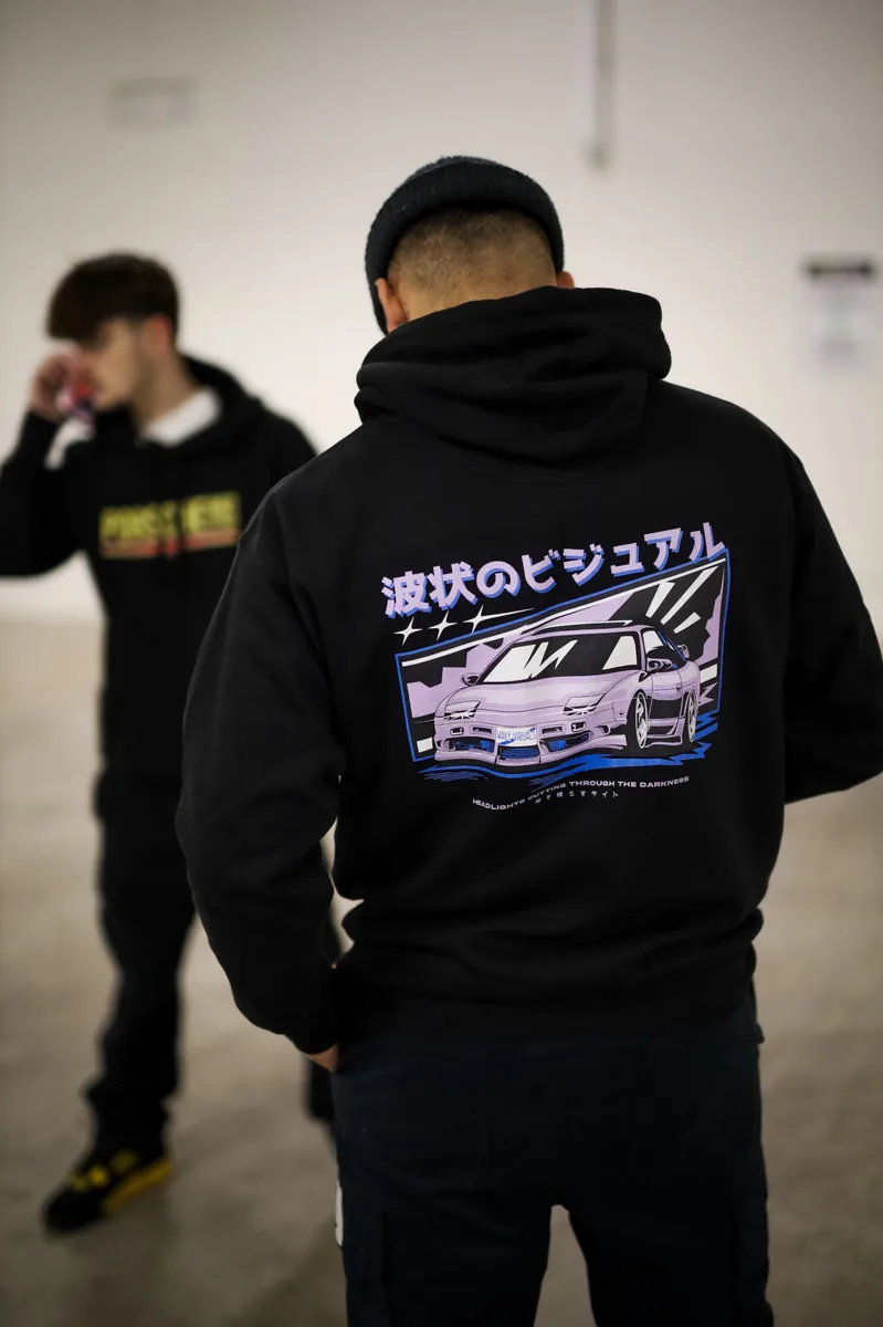 Streetwear hoodie detail with heavyweight fabric
